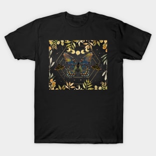 Mystic Botanical Butterfly Scene 1 T-Shirt